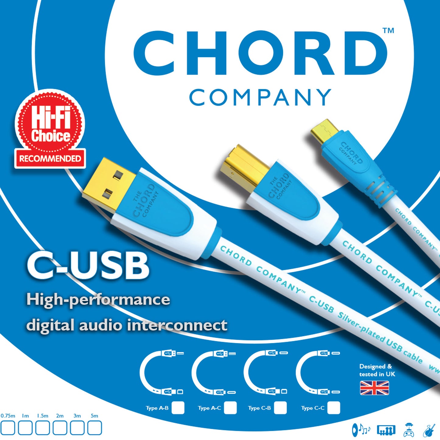 CHORD Company C-USB, USB-C, 0,5 m